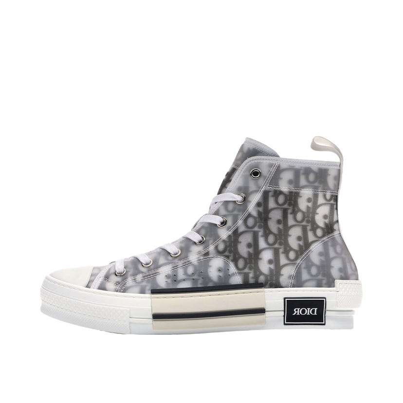 Кецове и обувки Dior High Top Logo Oblique Бяло | 3SH118YJP_H069 / 3SH118YJPT00480H069