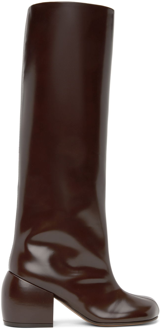 Кецове и обувки Dries Van Noten Dries Van Noten Polished Tall Boots Кафяво | WS232-806-131