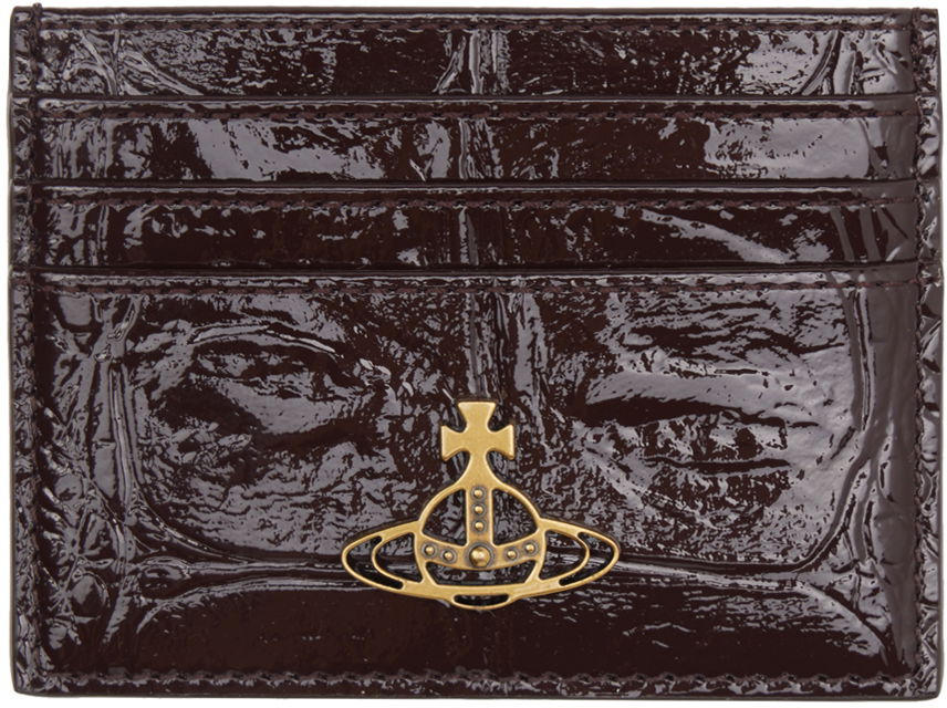 Портфейл Vivienne Westwood Flat Card Holder Кафяво | 54030006W-L008F-, 0