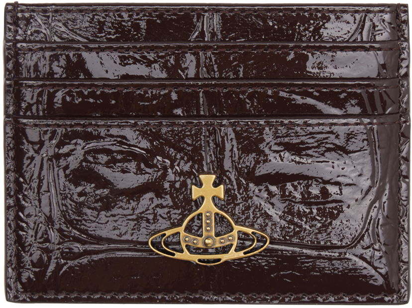 Портфейл Vivienne Westwood Flat Card Holder Кафяво | 54030006W-L008F-