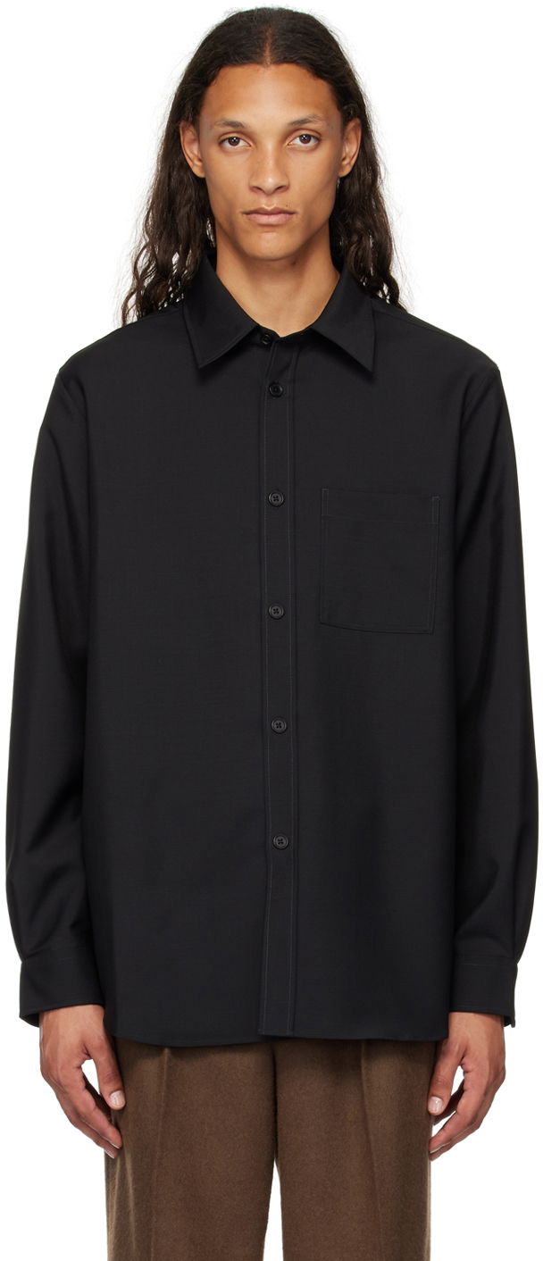 Риза Róhe Slim Classic Shirt Черно | 312-19-036, 0