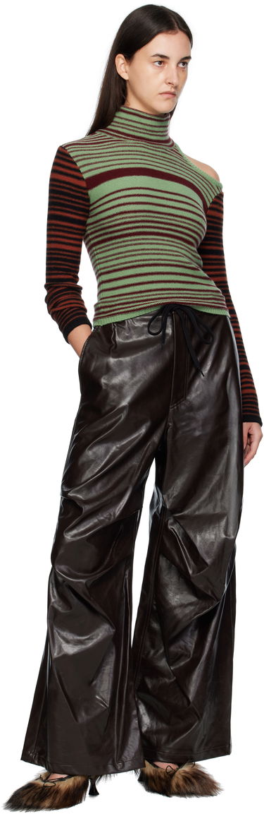 Пуловер Andersson Bell Andersson Bell Elodie Multi Stripe Cut-Out Turtleneck Зелено | atb1356w, 3
