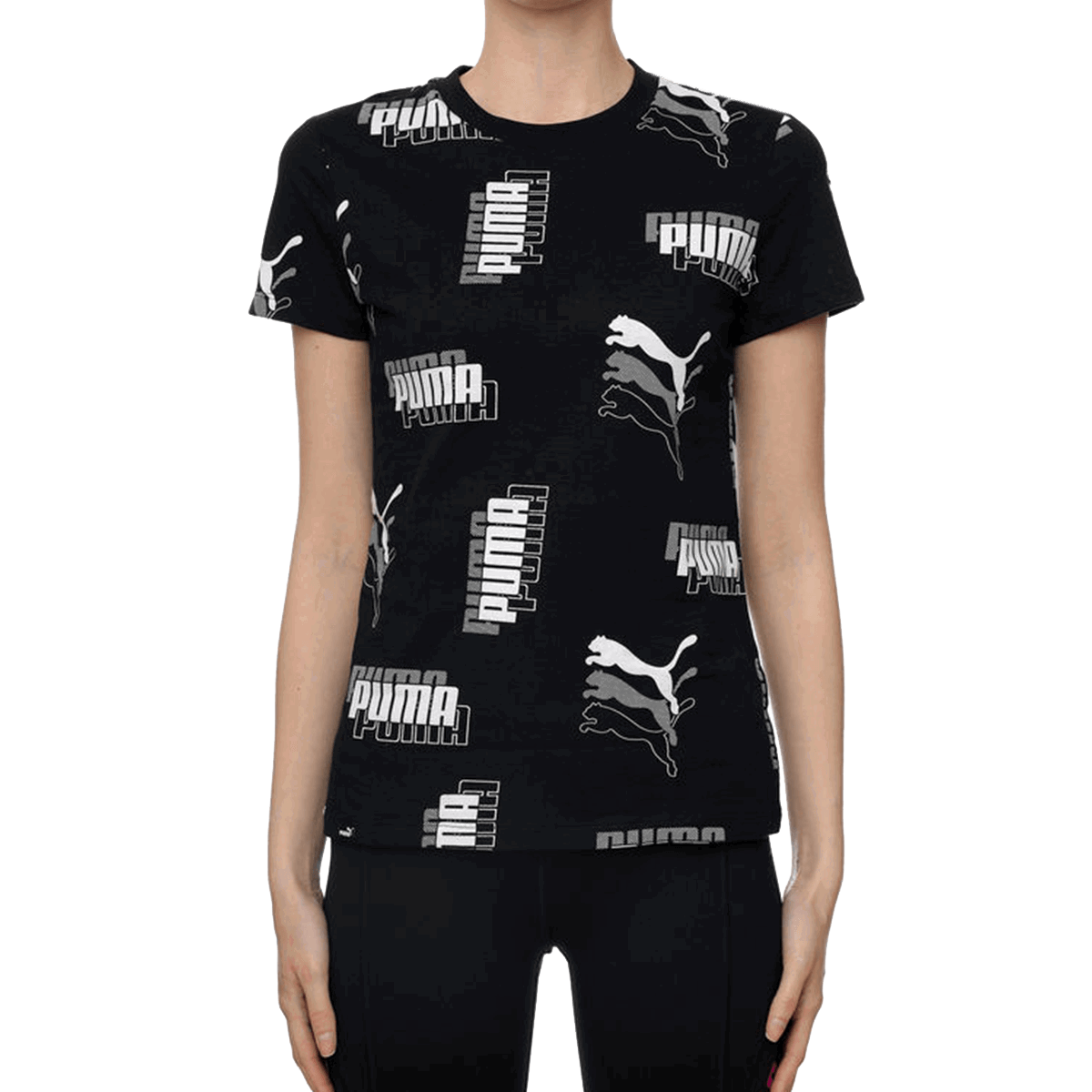 Тениска Puma Power All-Over Print Short Sleeve T-Shirt Черно | 847117-01, 0
