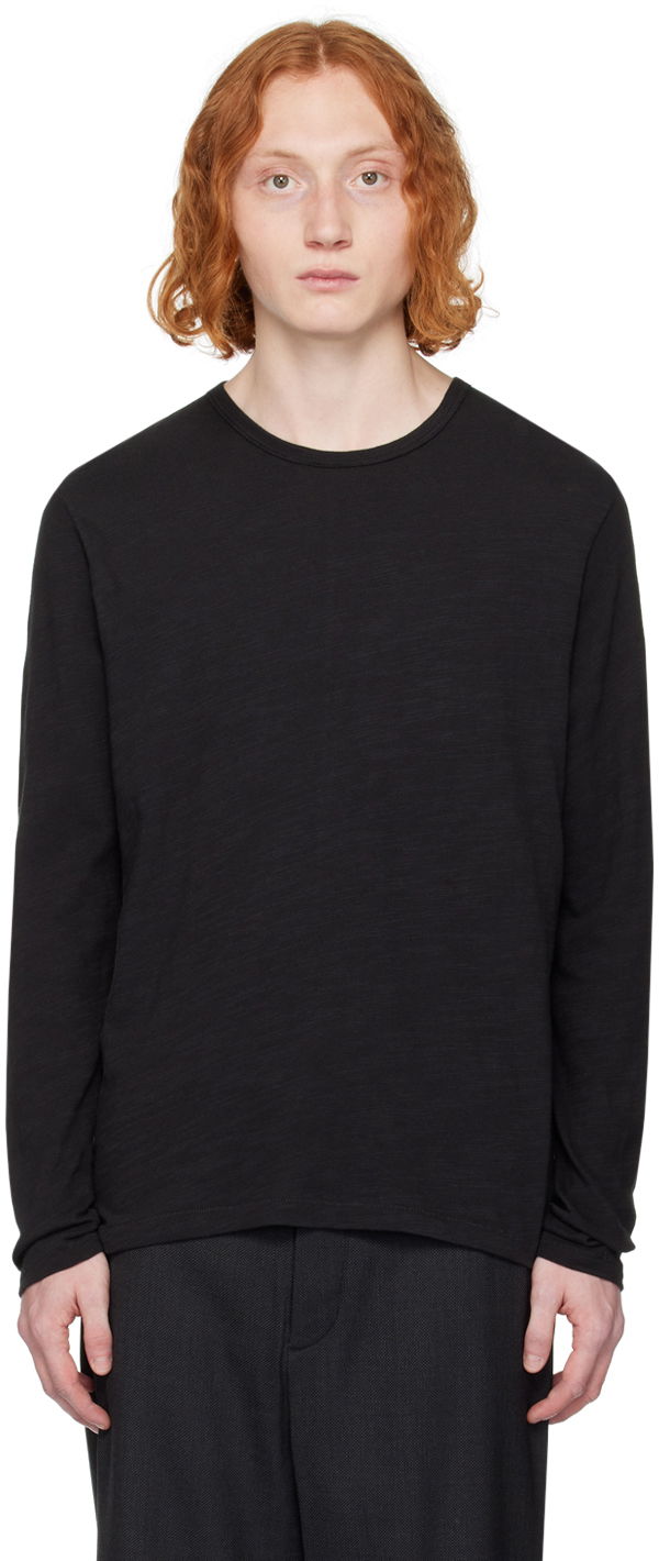 Тениска rag & bone Rag & Bone Classic Flame Long Sleeve T-Shirt Черно | MBC20PT176JT75, 0