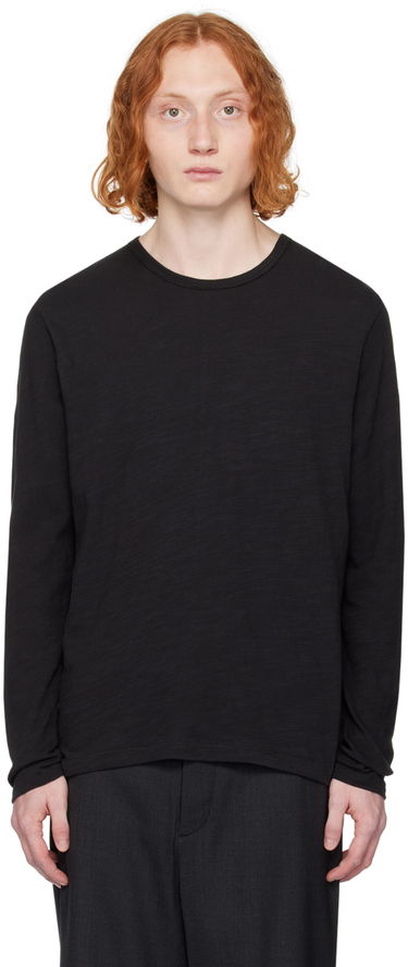 Тениска rag & bone Rag & Bone Classic Flame Long Sleeve T-Shirt Черно | MBC20PT176JT75, 0