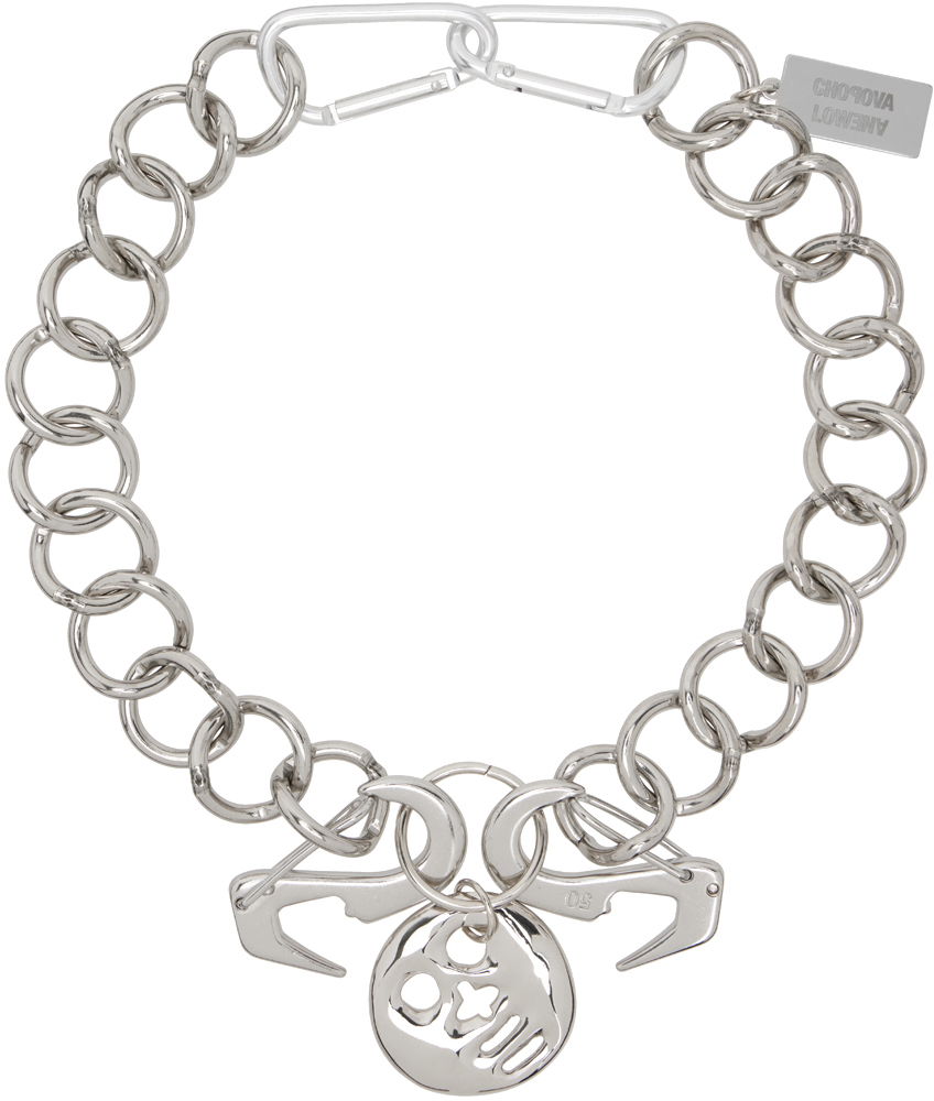 Колие Chopova Lowena Big Curb Chain Necklace with Charms Металик | 6530, 0