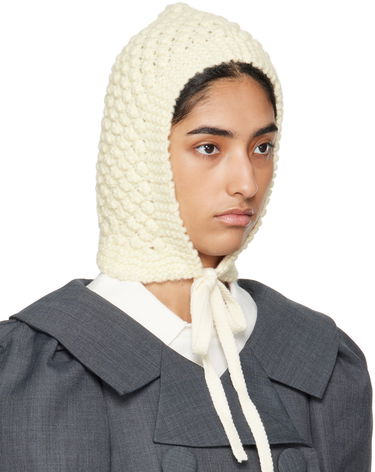 Шапка SHUSHU/TONG SHUSHU/TONG Tied Knit Hood Бяло | MWDCAC06 ACR001, 1