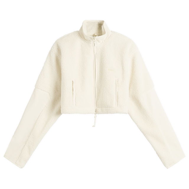 Teddy Funnel Neck Cropped Jacket