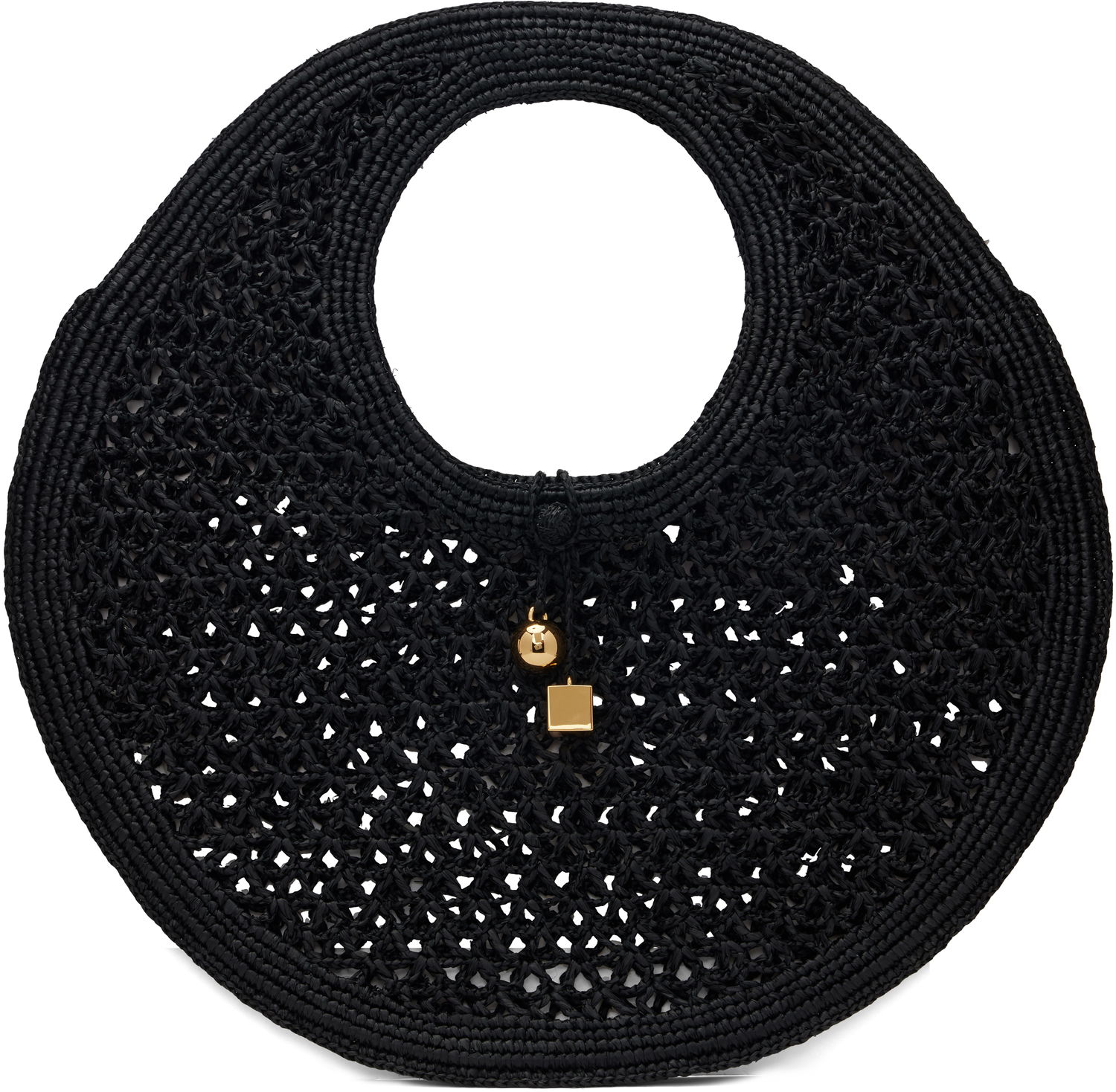Голяма пазарска чанта Jacquemus Round Tote Черно | 24H243BA387-3219, 0