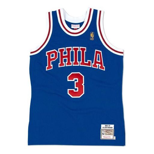 Фланелка Mitchell & Ness Mitchell & Ness Philadelphia 76ers Jersey Синьо | AJY4GS18100-P76ROYA96AIV, 0