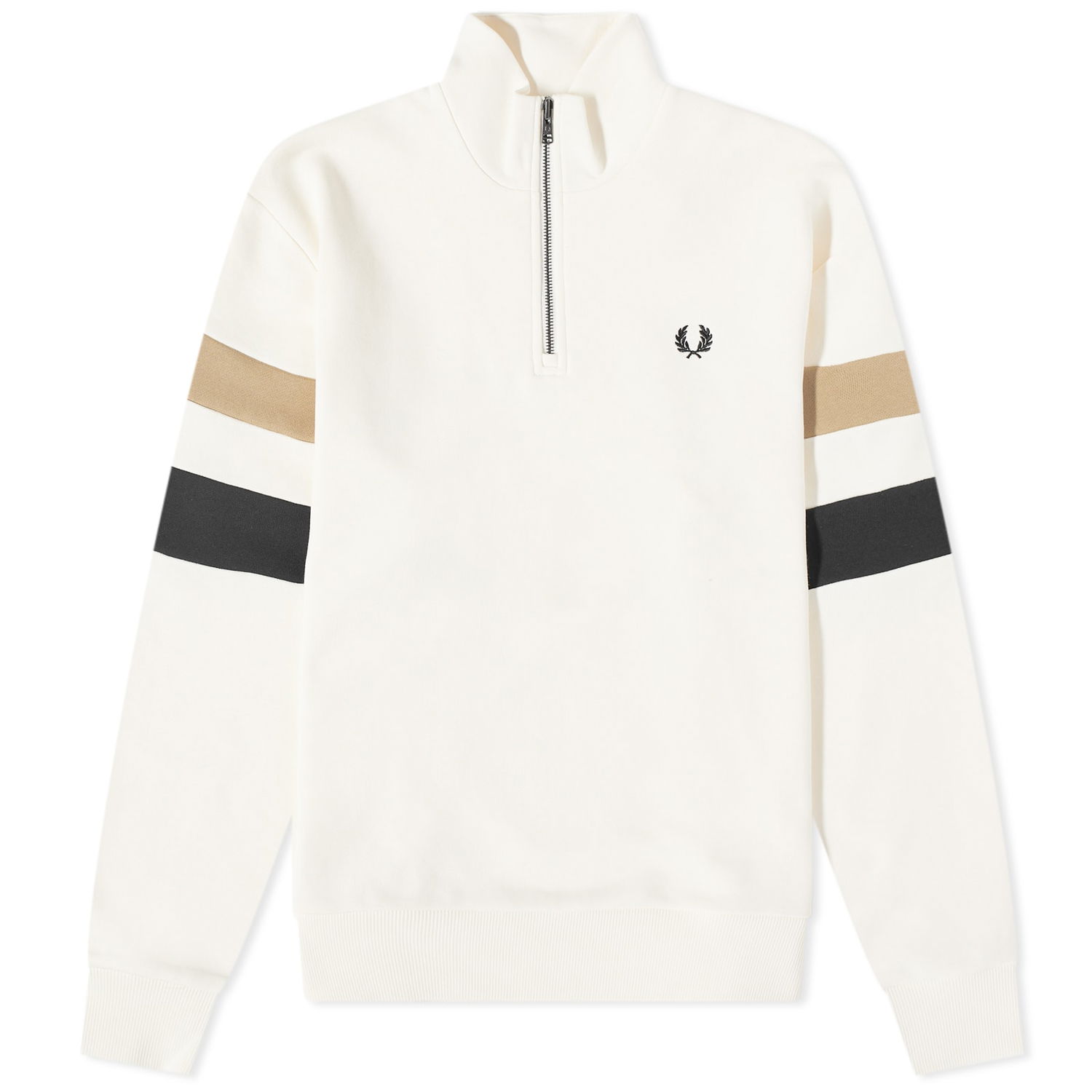 Пуловер Fred Perry Tipped Sleeve Sweatshirt Бяло | M5545-R96, 0