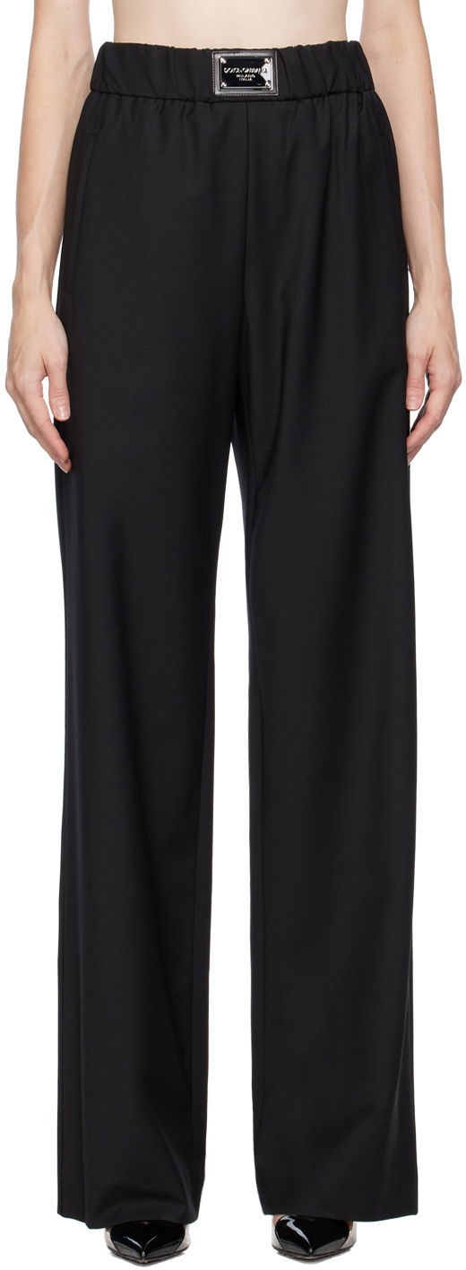 Панталони Dolce & Gabbana Black Gathered Trousers Черно | FTCZJT GDBWS, 0