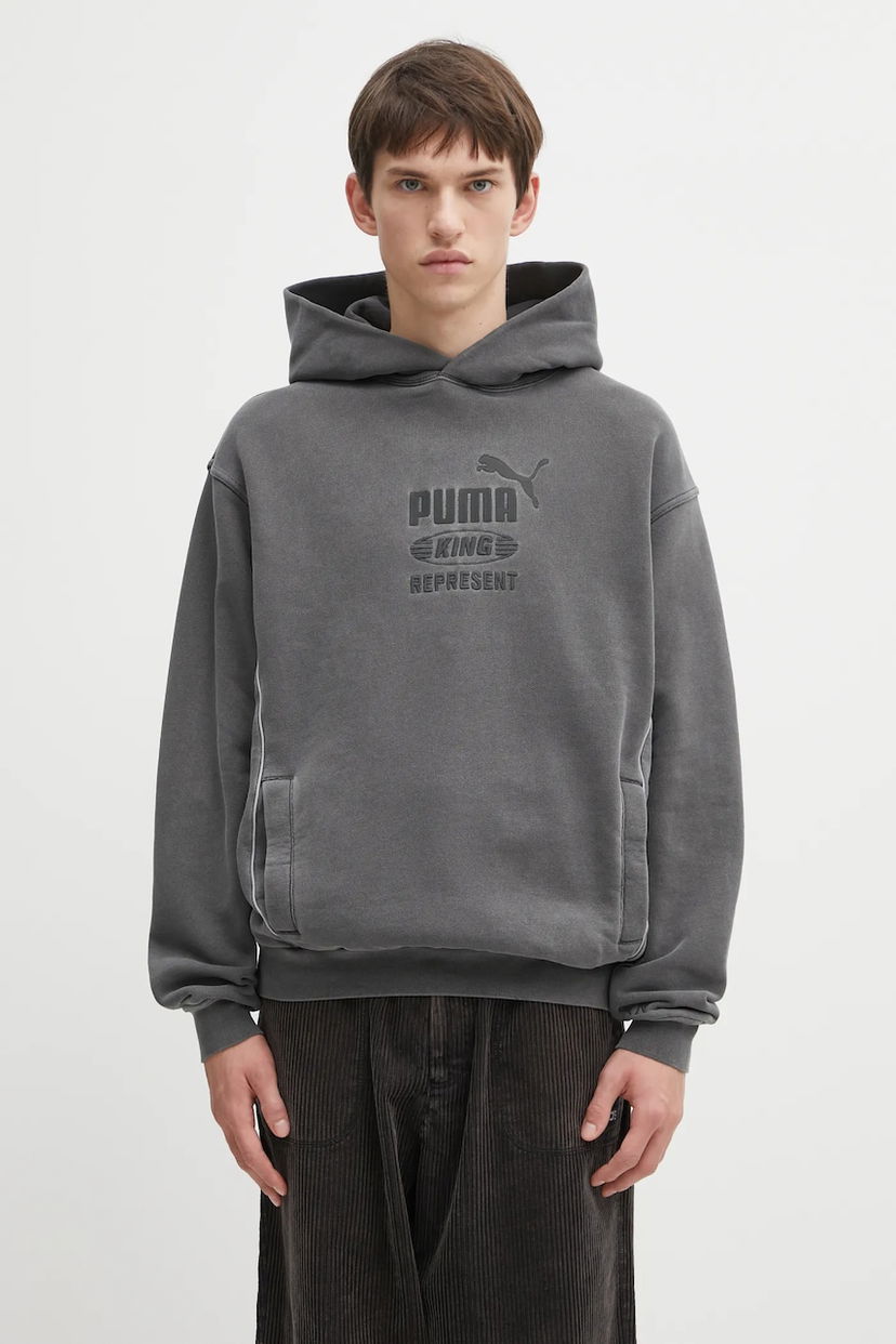 Суитчър Puma Puma x REPRESENT Logo Hoodie Сиво | 632542