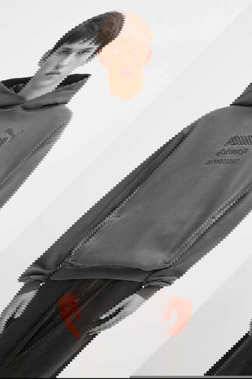 Суитчър Puma Puma x REPRESENT Logo Hoodie Сиво | 632542, 0