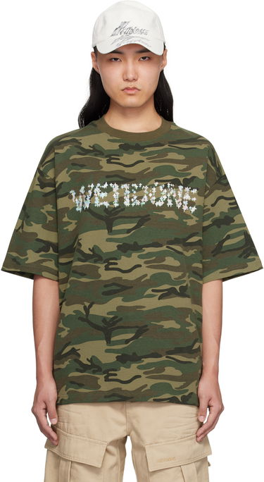 Тениска We11done We11done Camo Sparkle Logo T-Shirt Зелено | WD-TT0-25-741-U-MX, 0