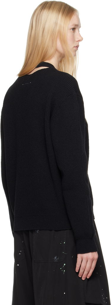 Пуловер Maison Margiela MM6 Maison Margiela Numeric Knit Sweater Черно | SH2HL0022 M13124, 2