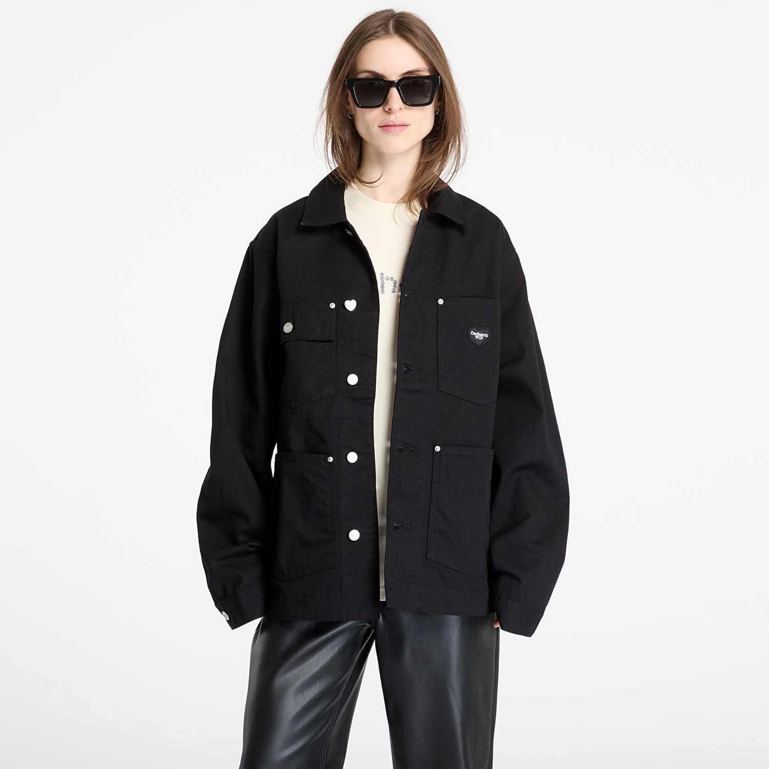 Палта Carhartt WIP Drewe Chore Coat Rinsed Черно | I034823.8902, 1