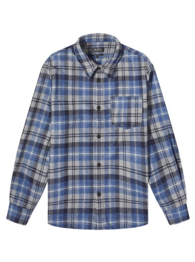 Риза A.P.C. Valerian Check Overshirt Синьо | WOAPS-H02764-IAA