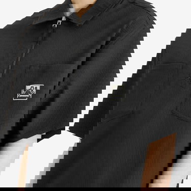 Поло тениска Pleasures Electron Half Zip Shirt Черно | P25SP023-BLK, 5