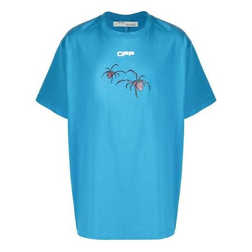 Тениска Off-White Arachno Arrow Print Loose Fit T-Shirt Синьо | OMAA038S201850013088, 0