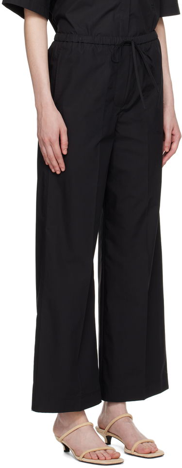 Панталони TOTEME TOTEME Drawstring Wide Leg Trousers Черно | 243-WRB1709-FB0217, 1