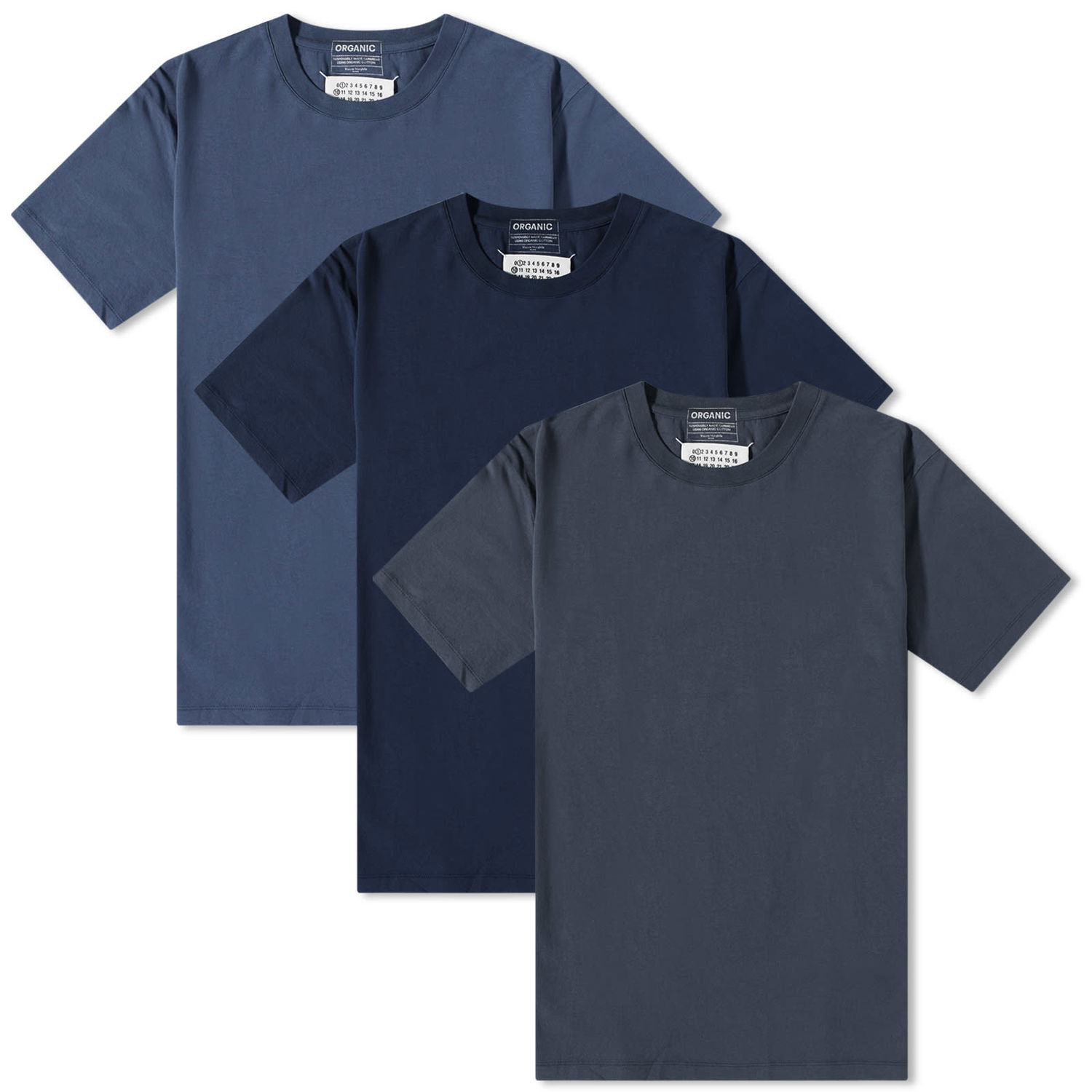 Тениска Maison Margiela Classic Tee - 3 Pack Тъмно синьо | S50GC0687-S23973-966, 0