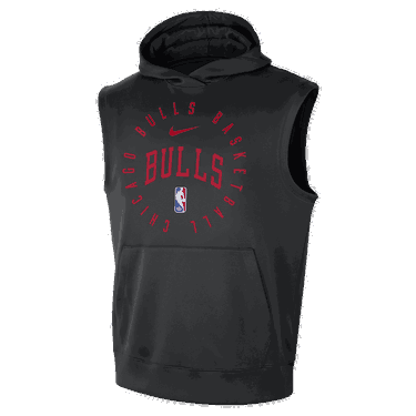 Суитчър Nike NBA Chicago Bulls Spotlight Sleeveless Hoodie Черно | HJ9161-010, 2