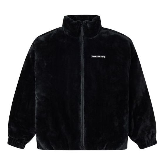 Яке бомбър Converse Loose Stand Collar Stay Warm Logo Jacket Черно | 10023526-A01