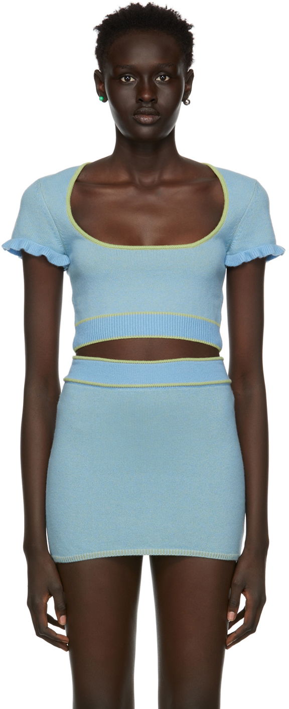 Guizio Scoop Neck Knit Top