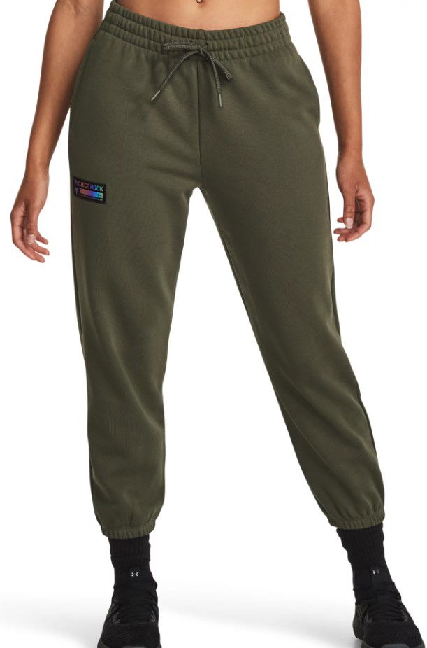 Спортни панталони Under Armour Project Rock Terry Joggers Зелено | 1380196-390