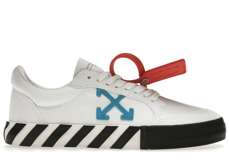 Кецове и обувки Off-White Vulcanized Low White Teal Canvas Бяло | OMIA085S23FAB0010145, 0