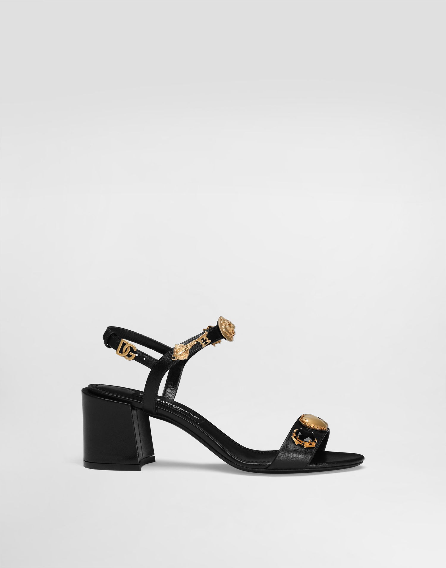 Аксесоари Dolce & Gabbana Dolce & Gabbana Embroidered Jeweled Block Heel Sandals Черно | CR1904AO03380999, 0