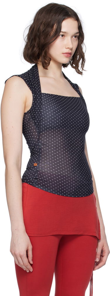 Потник Miaou Miaou Lara Polka Dot Square Neck Top Черно | 7190TJBBWP, 1