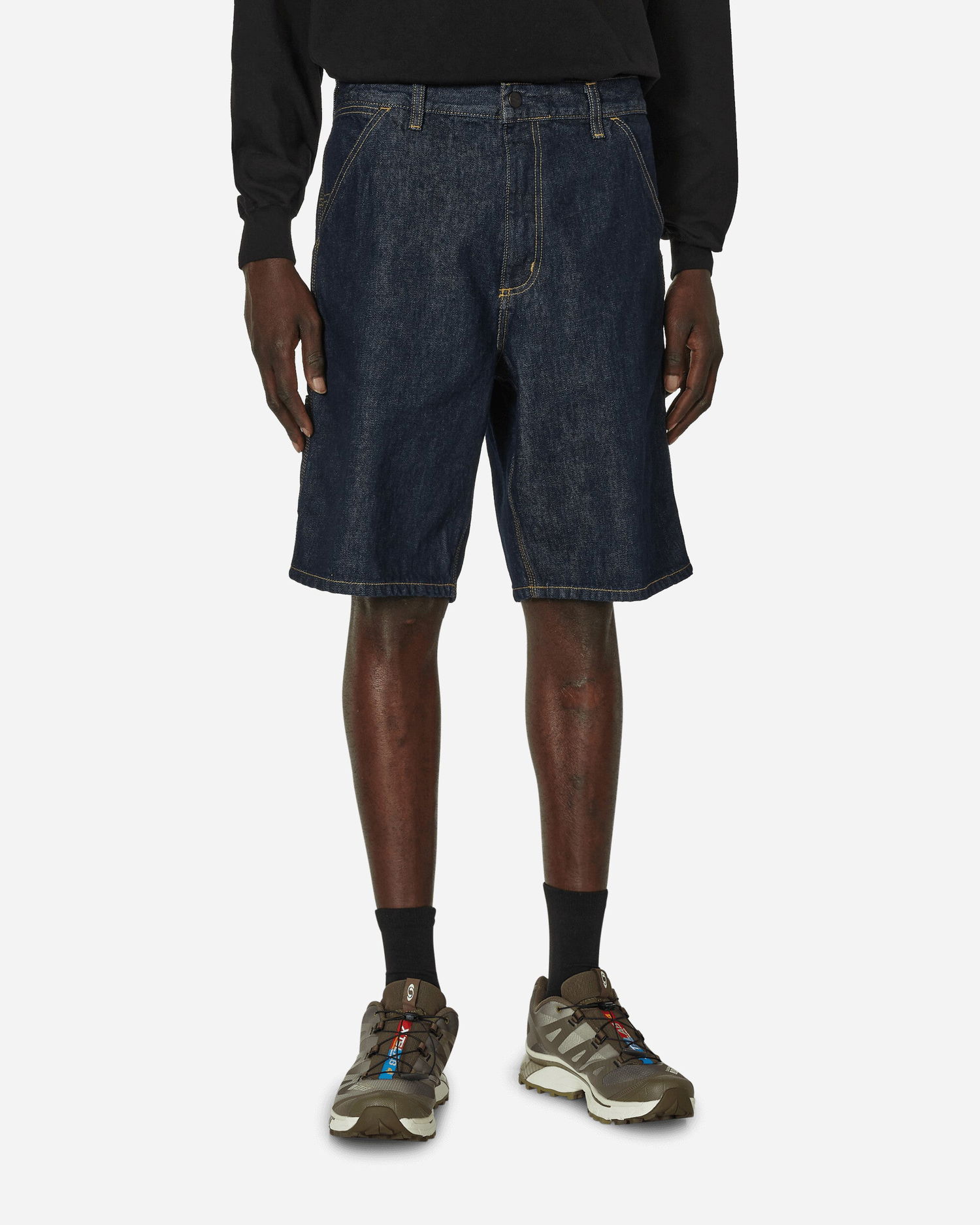 Къси панталони Carhartt WIP Single Knee Short Blue Синьо | I032026 0102, 0
