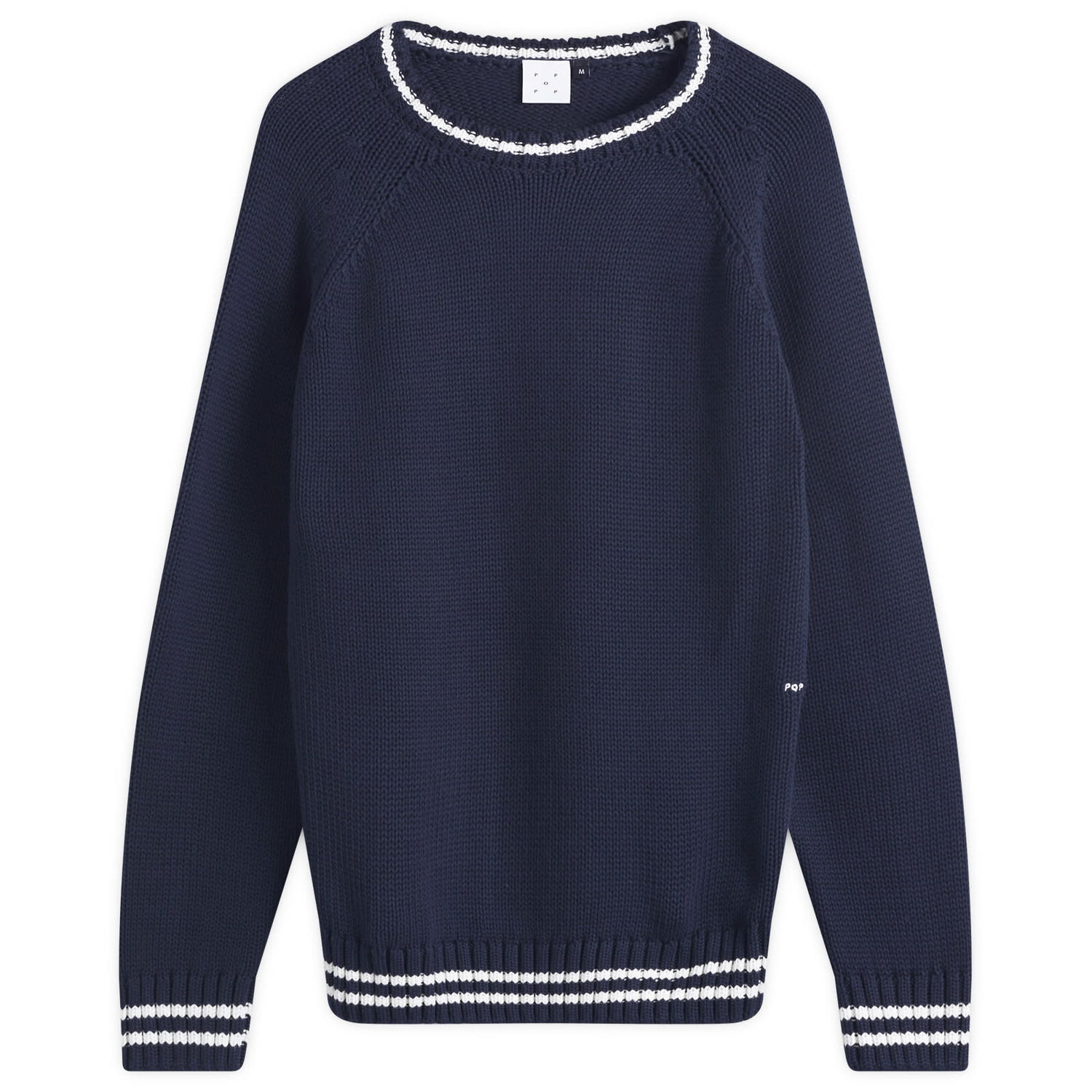 Пуловер Pop Trading Company Knitted Logo Crew Sweater Тъмно синьо | POPSS25-06-002, 0