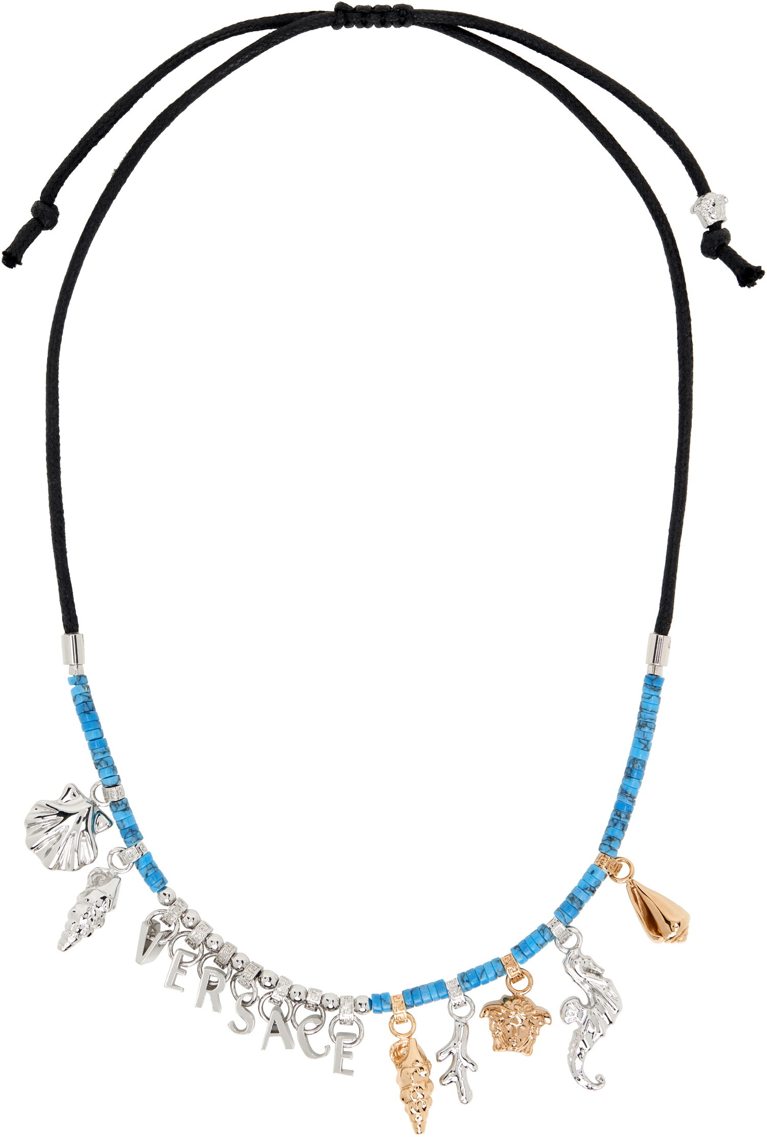 Колие Versace Versace 'Icons De La Mer' Charm Beaded Necklace Тюркоазено | 1020699_1A10954, 0