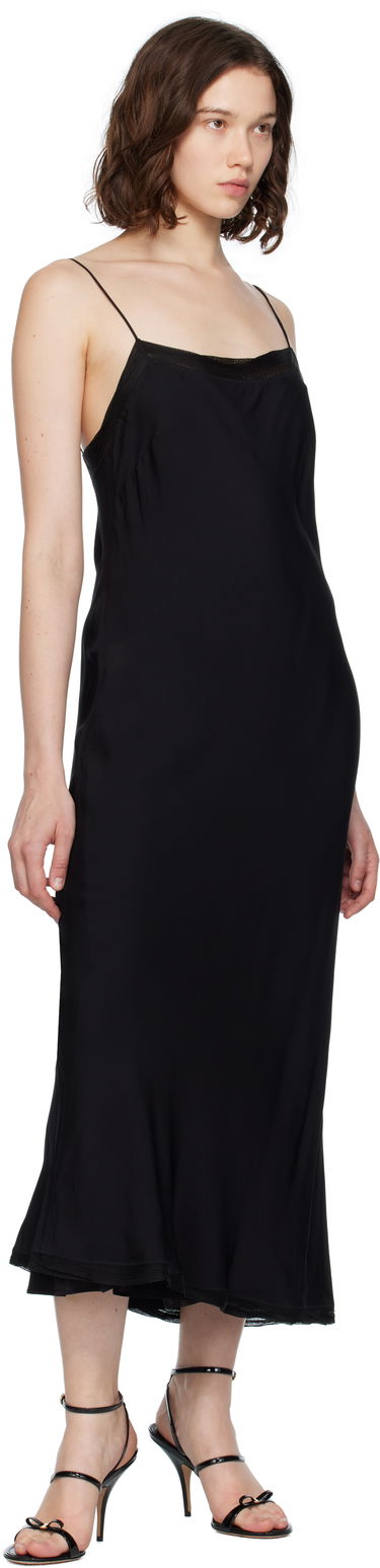 Pокля TOTEME TOTEME Satin Slip Midi Dress Черно | 252-WRD0186-FB0418, 3