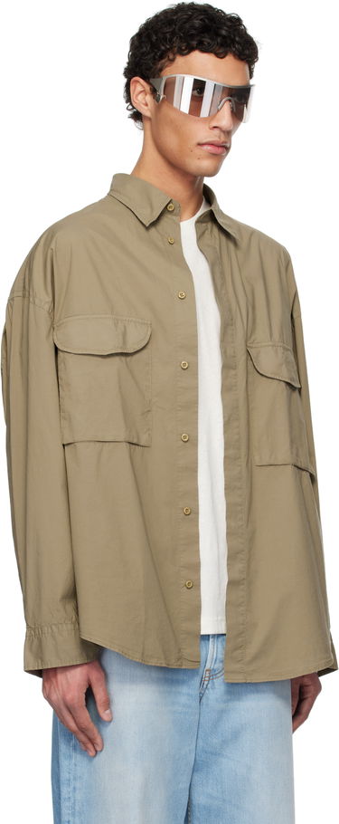 Риза Acne Studios Acne Studios Button-Up Shirt Кафяво | BB0608-, 1