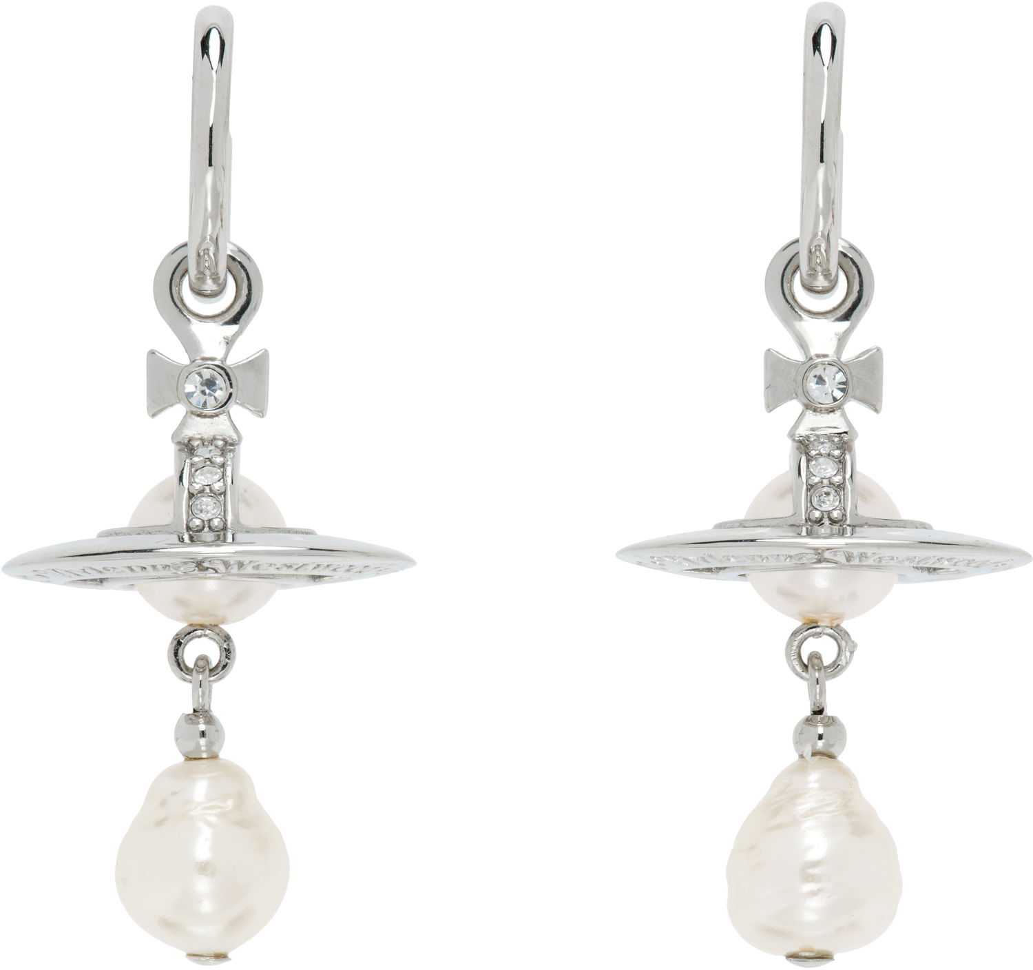 Обеци Vivienne Westwood Vivienne Westwood Aleksa Pearl Drop Earrings Металик | 6202016M-02P543-, 0