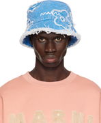 Frayed Patched Denim Bucket Hat