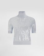 Sequin Embroidered Turtleneck Sweater