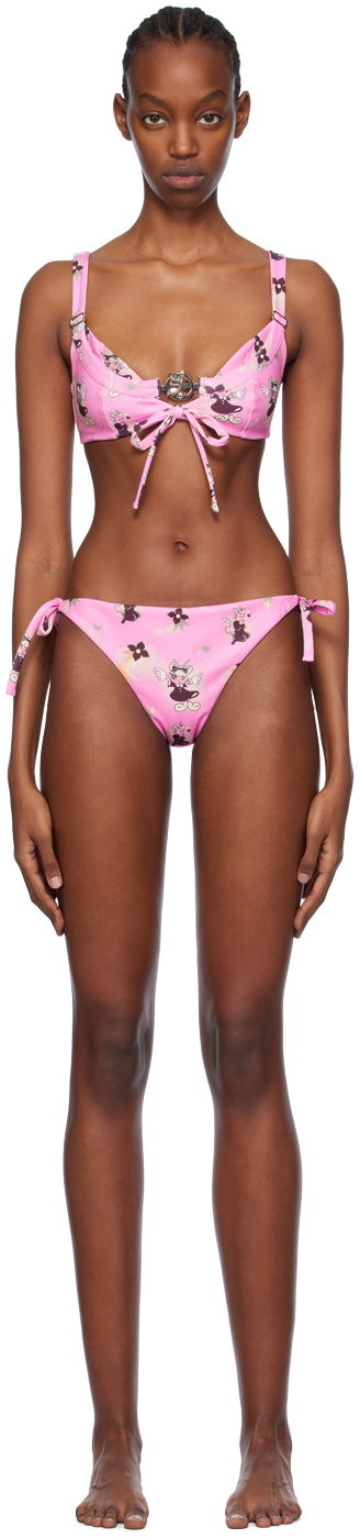 Бански Chopova Lowena Suski Print Bikini Розово | 6418, 0