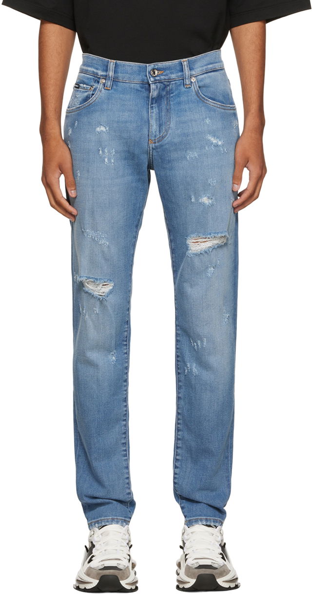 Blue Distressed Jeans