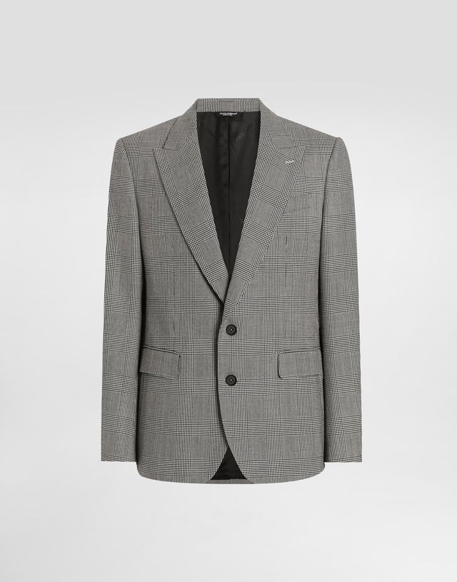 Dolce & Gabbana Sicilia Light Glen Plaid Single-Breasted Jacket