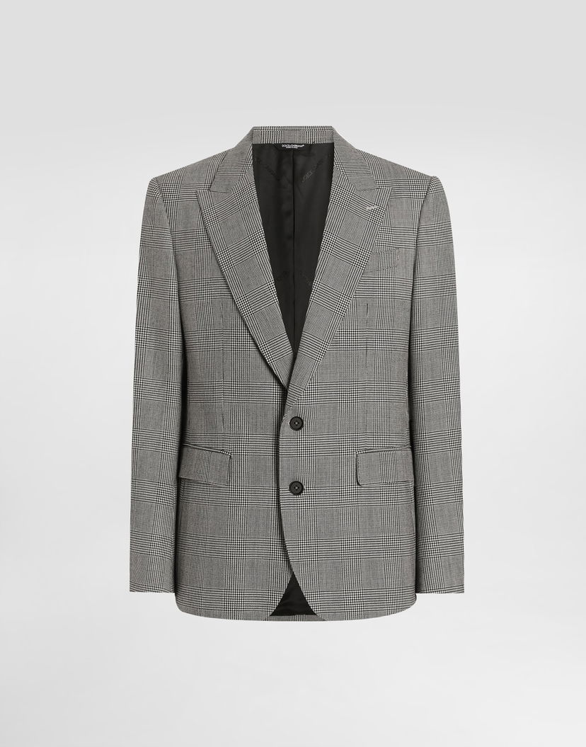 Яке Dolce & Gabbana Dolce & Gabbana Sicilia Light Glen Plaid Single-Breasted Jacket Сиво | G2TV4TFQ2MZS8100