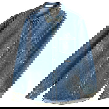 Риза Helmut Lang Paint Splattered Denim Shirt Синьо | O05DW102-21W, 0