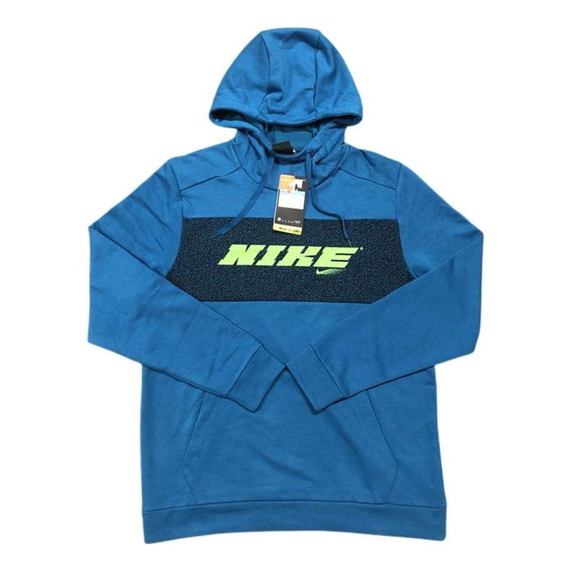 Суитчър Nike Men's Fleece Hoodie with Graphic Print Синьо | CZ1485-301