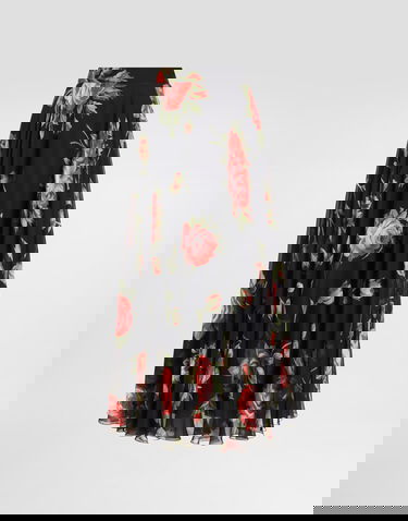 Пола Dolce & Gabbana Rose Bouquet-print Chiffon Circle Skirt Многоцветен | F4CSOTIS11FHN5ZN, 0