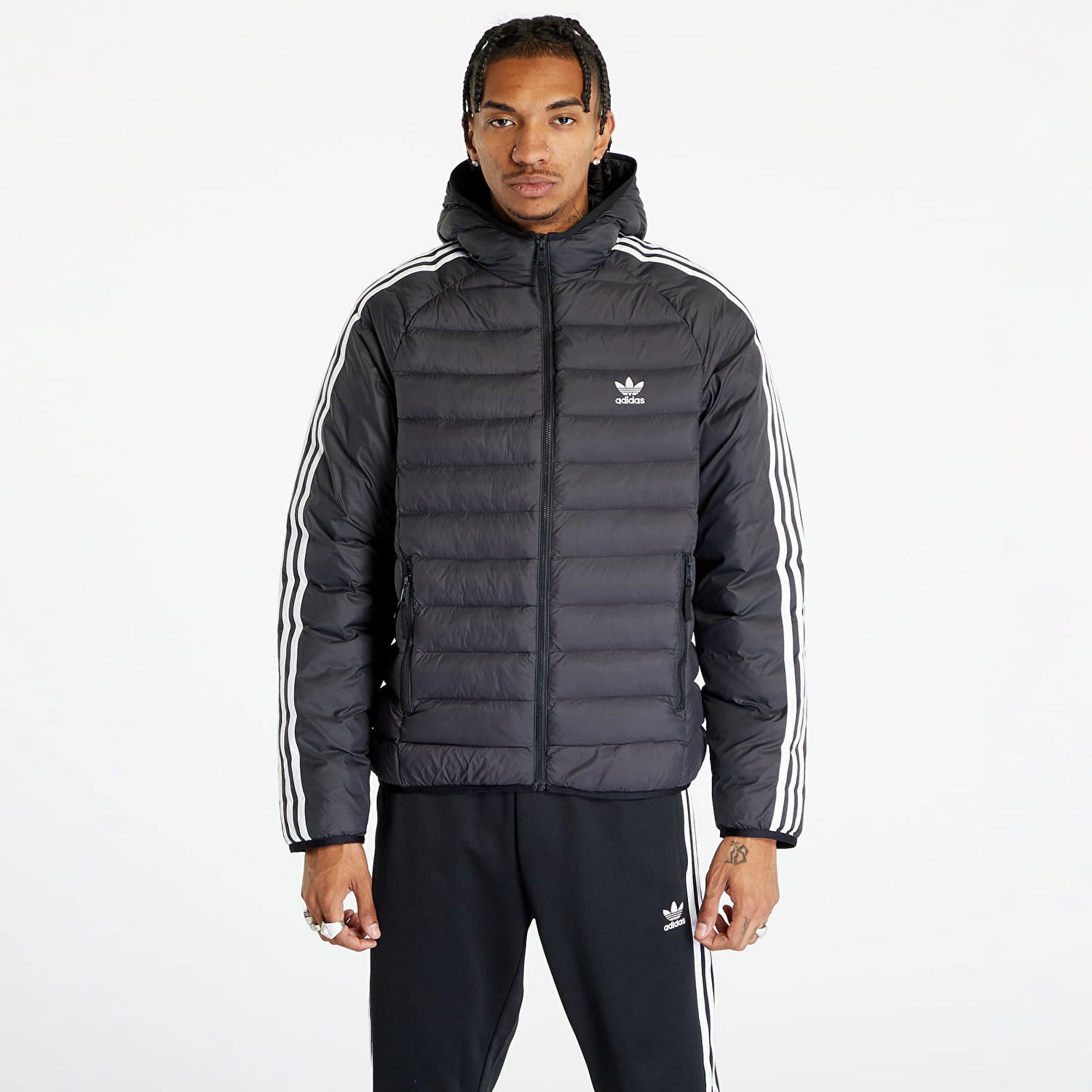 Пухо яке adidas Originals Pad Hooded Puff Jacket Черно | IL2563, 0