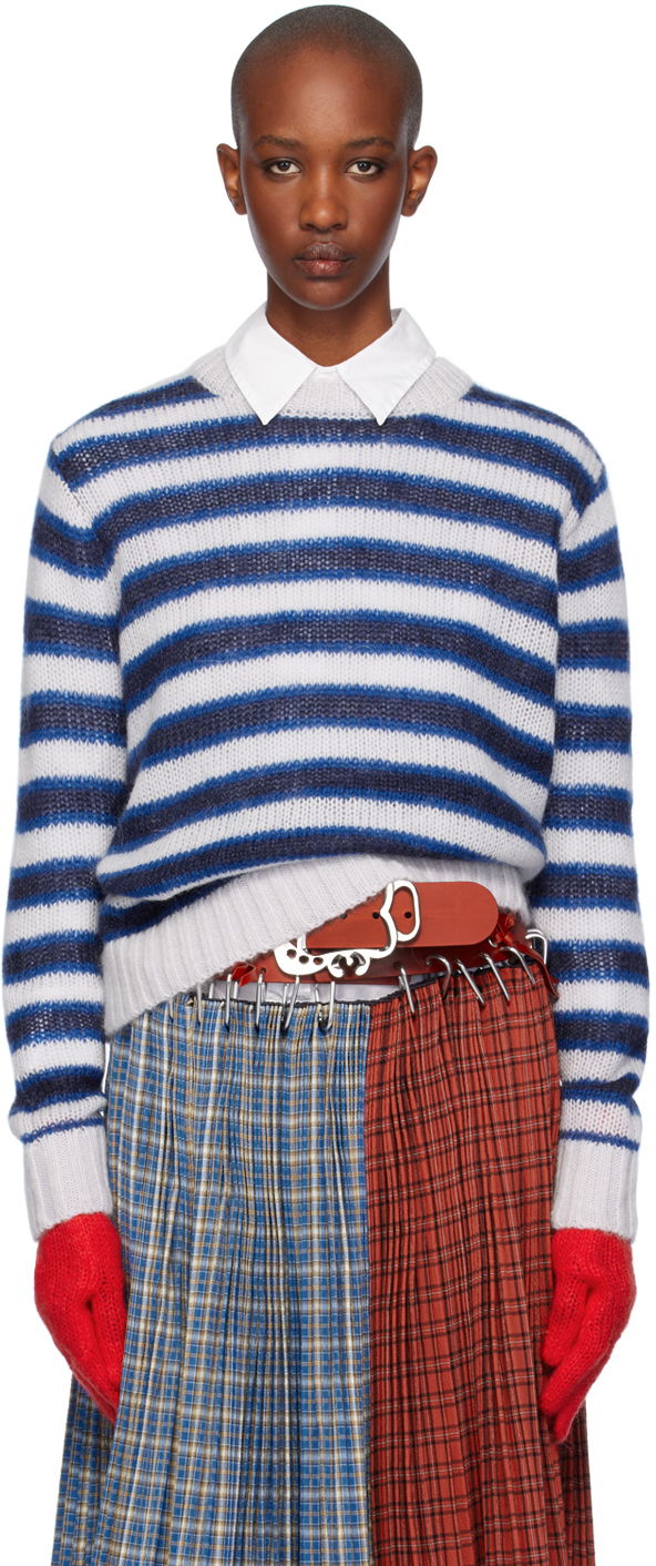 Пуловер Charles Jeffrey Loverboy Mohair Gloves Sweater Синьо | 41090402, 0